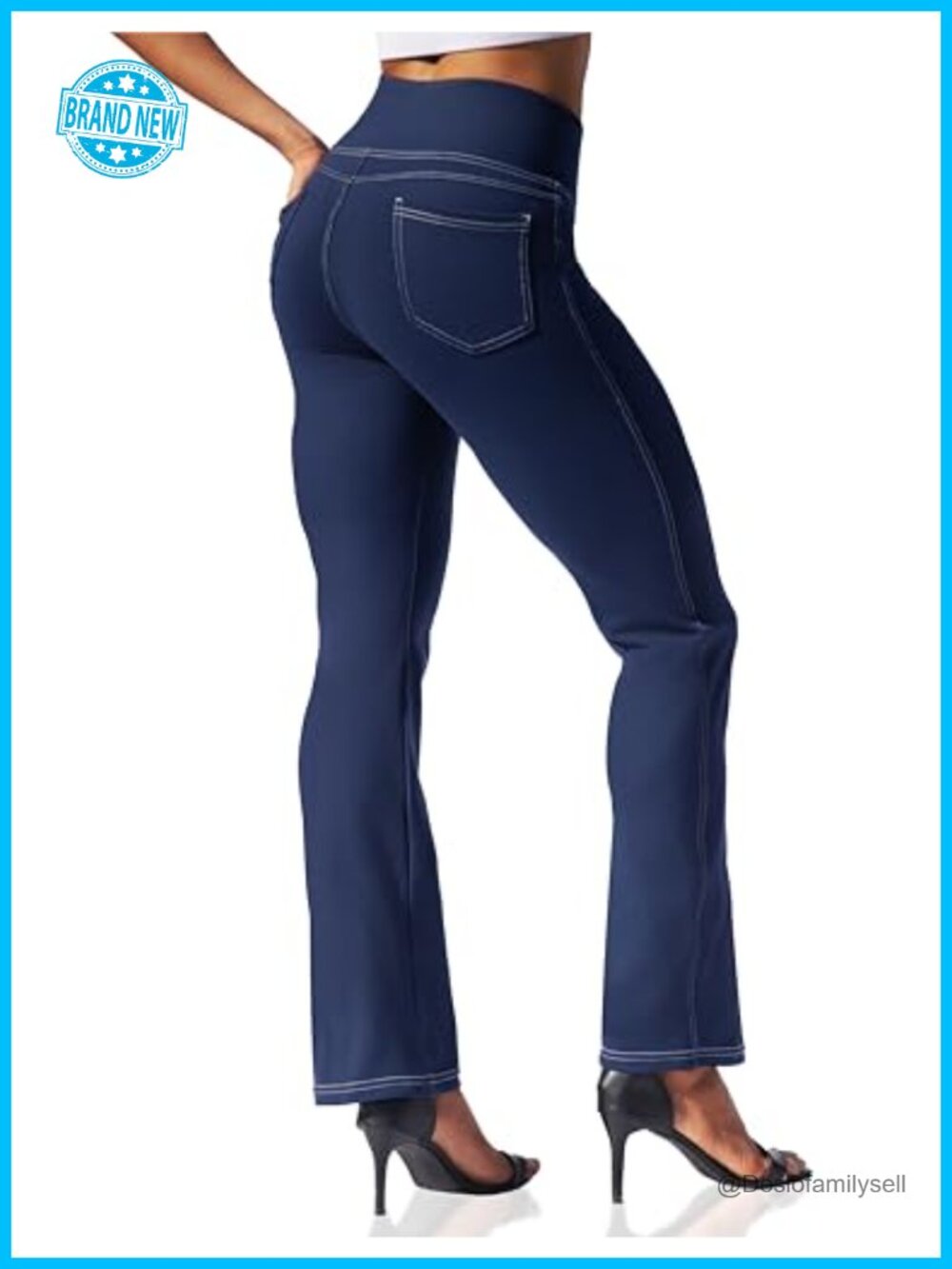 Women's Bootcut Flare Yoga Pants with 4 Pockets High Waist Tummy Control